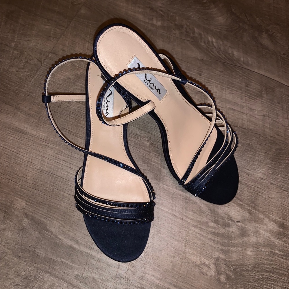 Nina New York RHINESTONES heels SZ 7.5M